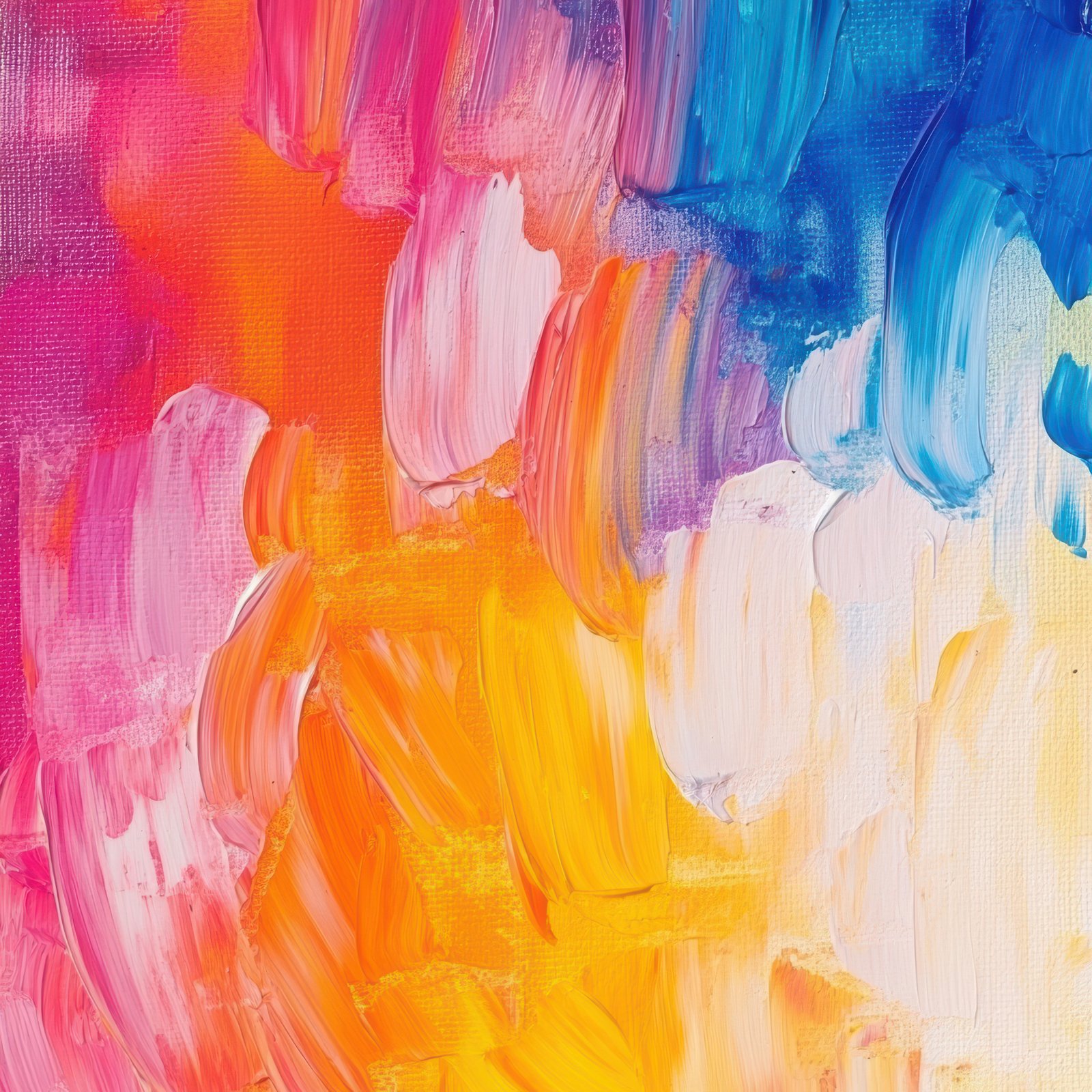 Colorful abstract painting showcasing vibrant hues blending seamlessly, capturing energy and emotion in an artistic composition